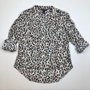 WHBM Leopard Print Blouse
